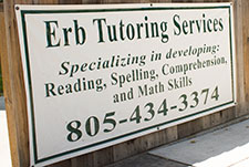 erb tutoring - tutoring Tempelton - sign